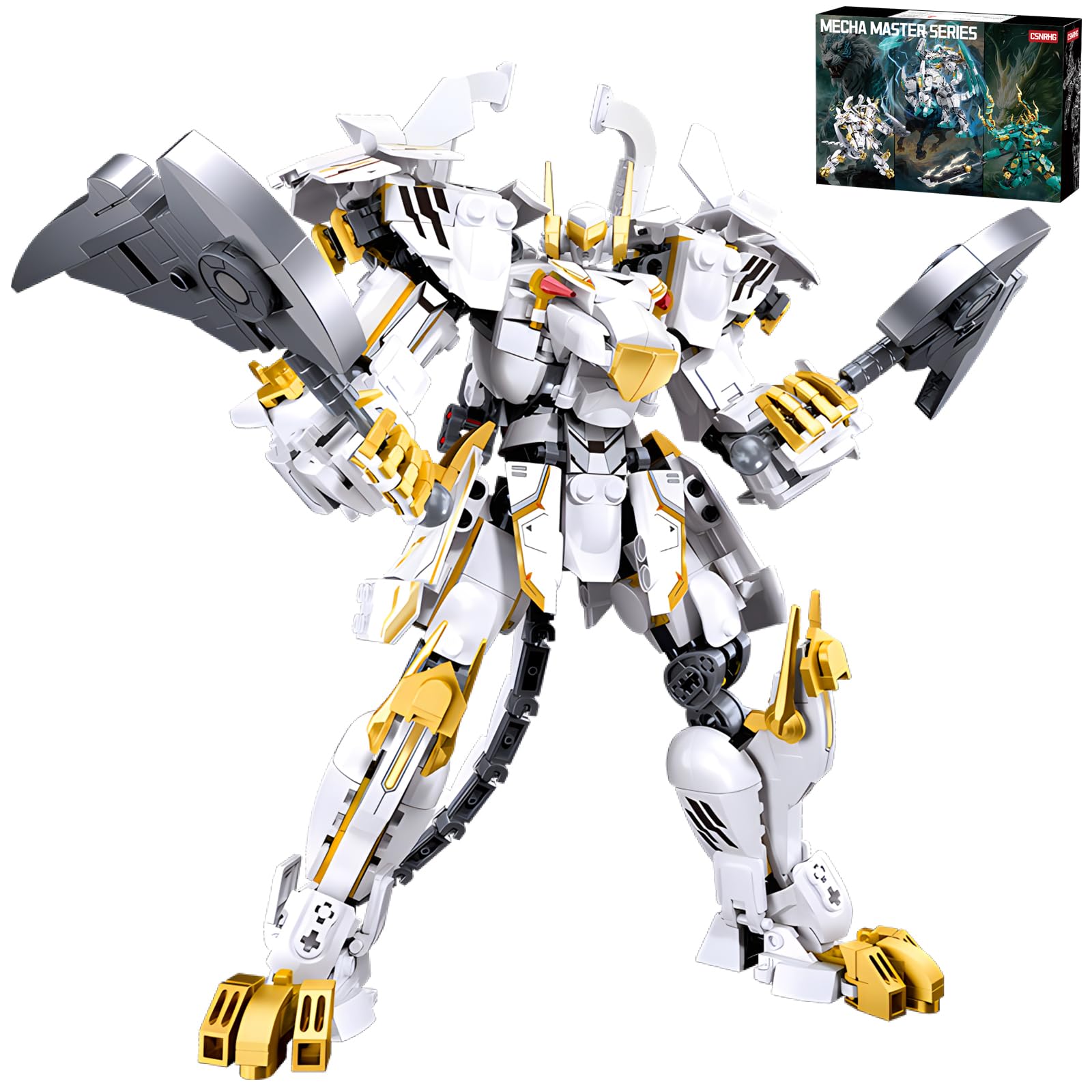 Amazon.com: CSNRHG White Tiger Samurai mech Robot Model with